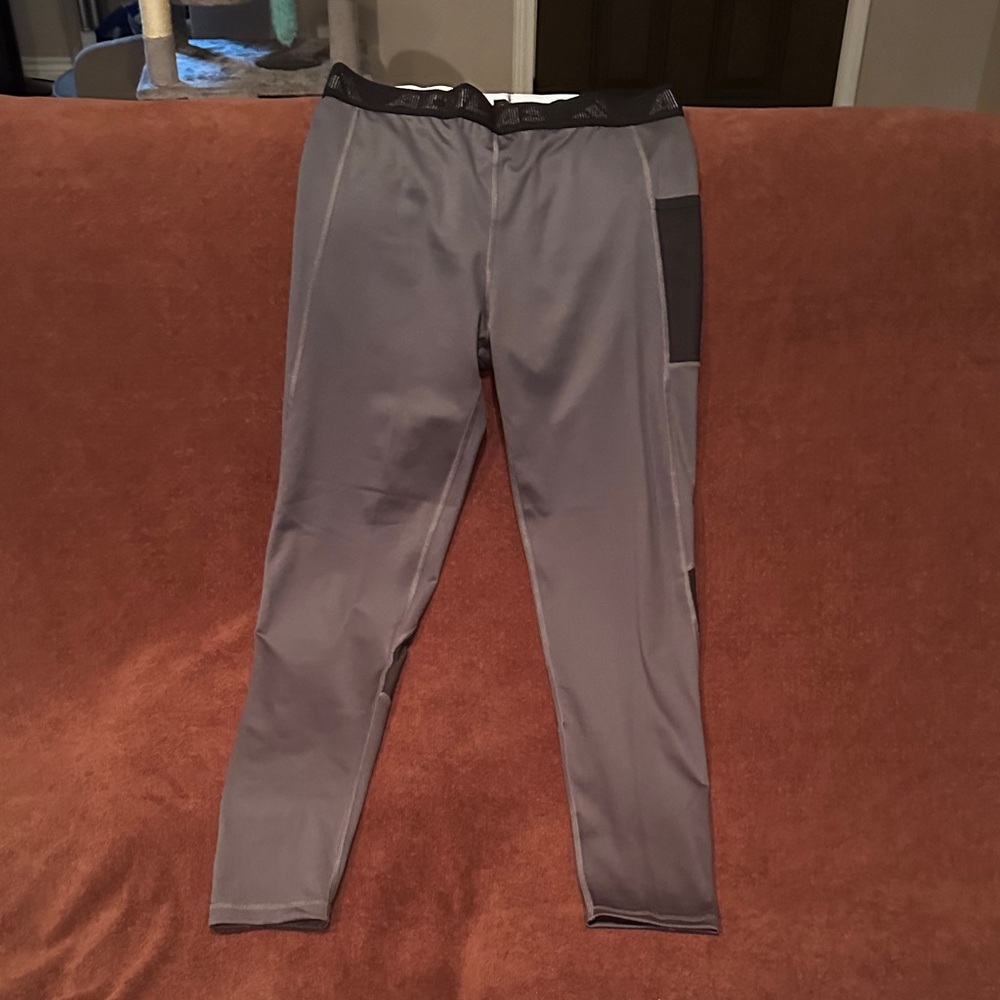 adidas Men's Gray Joggers with Black Accents
